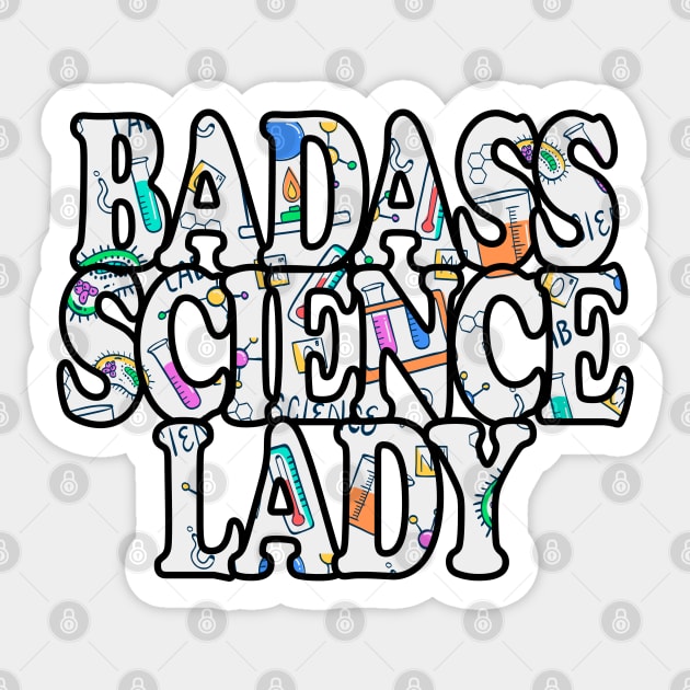 Badass Science Lady Sticker by ScienceCorner